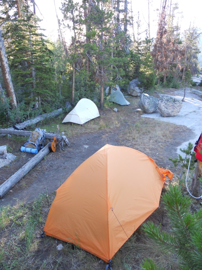 First night's campsite at Lower Twin Lake.