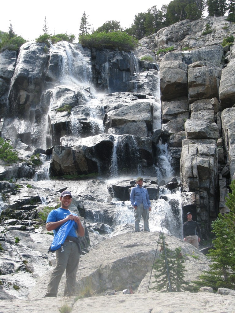 Mr. Soccer, MSRH, and I filtering water and enjoying the scenery.