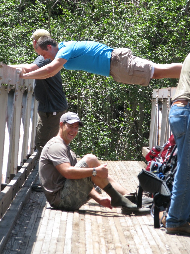 Mr. Soccer is amused by my lunacy and incorrect planking technique.