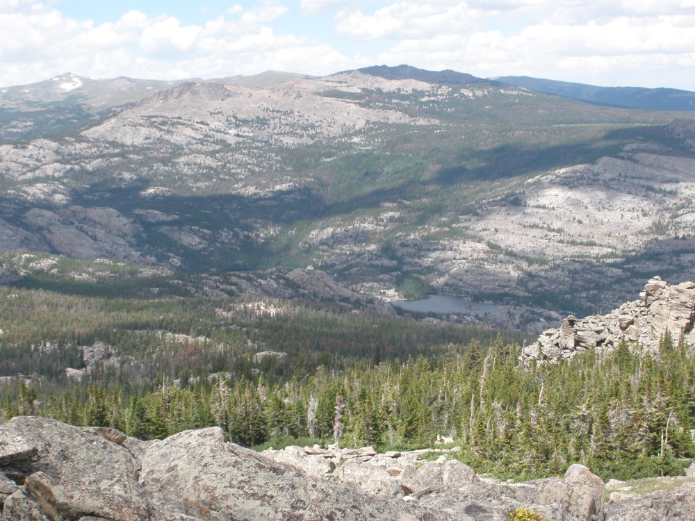 Vast overview of how wrong of a turn was made. Lower Twin Lake (the destination) can be seen 2 miles off the taken trajectory.