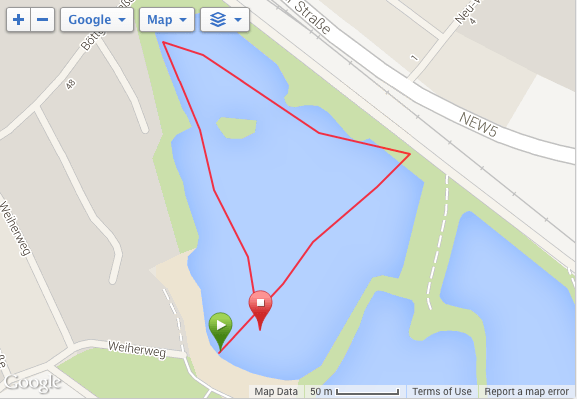 Swim Path as mapped by fenix 2. 