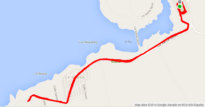 Three lap run route. 